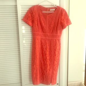 Coral Summer Work Dress